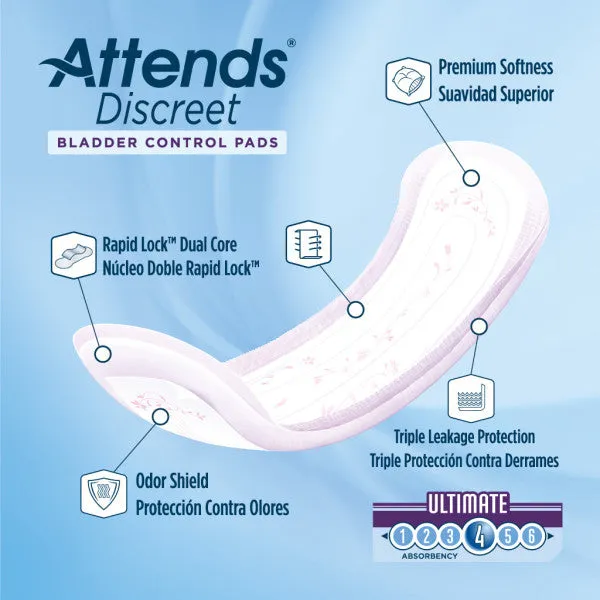 Attends Discreet Women's Ultimate Pads