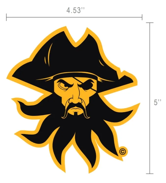 Black Beard Head Decal