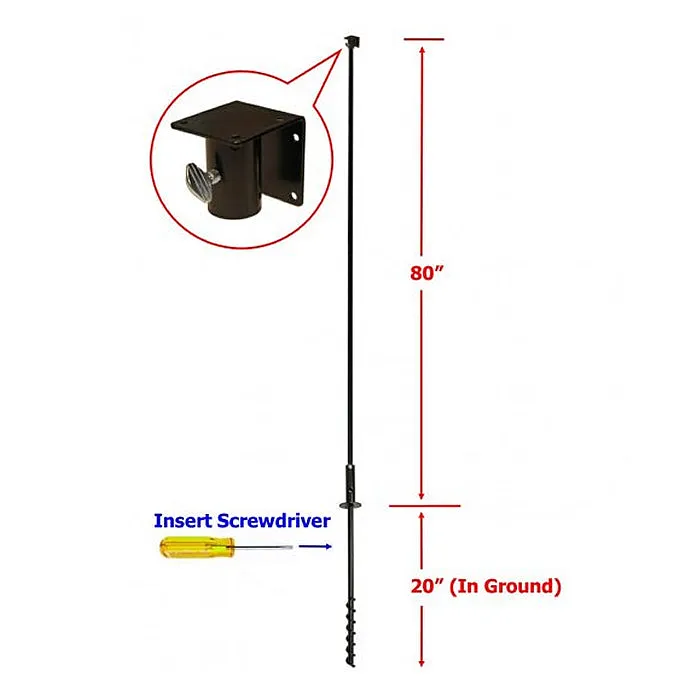 Bluebird Pole Set with Twist In Ground Socket