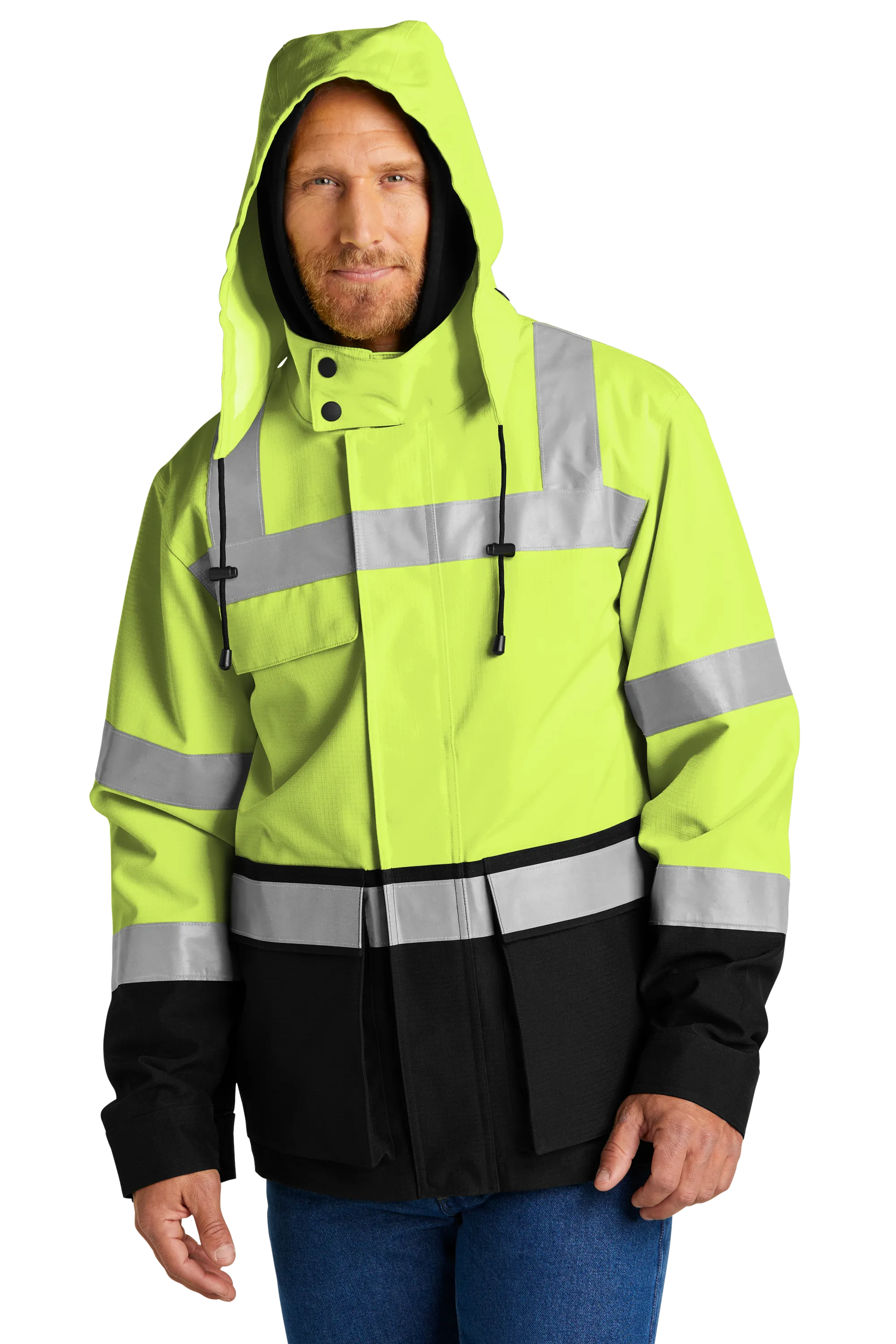 CornerStone® ANSI 107 Class 3 Waterproof Ripstop 3-In-1 Parka - Safety Yellow