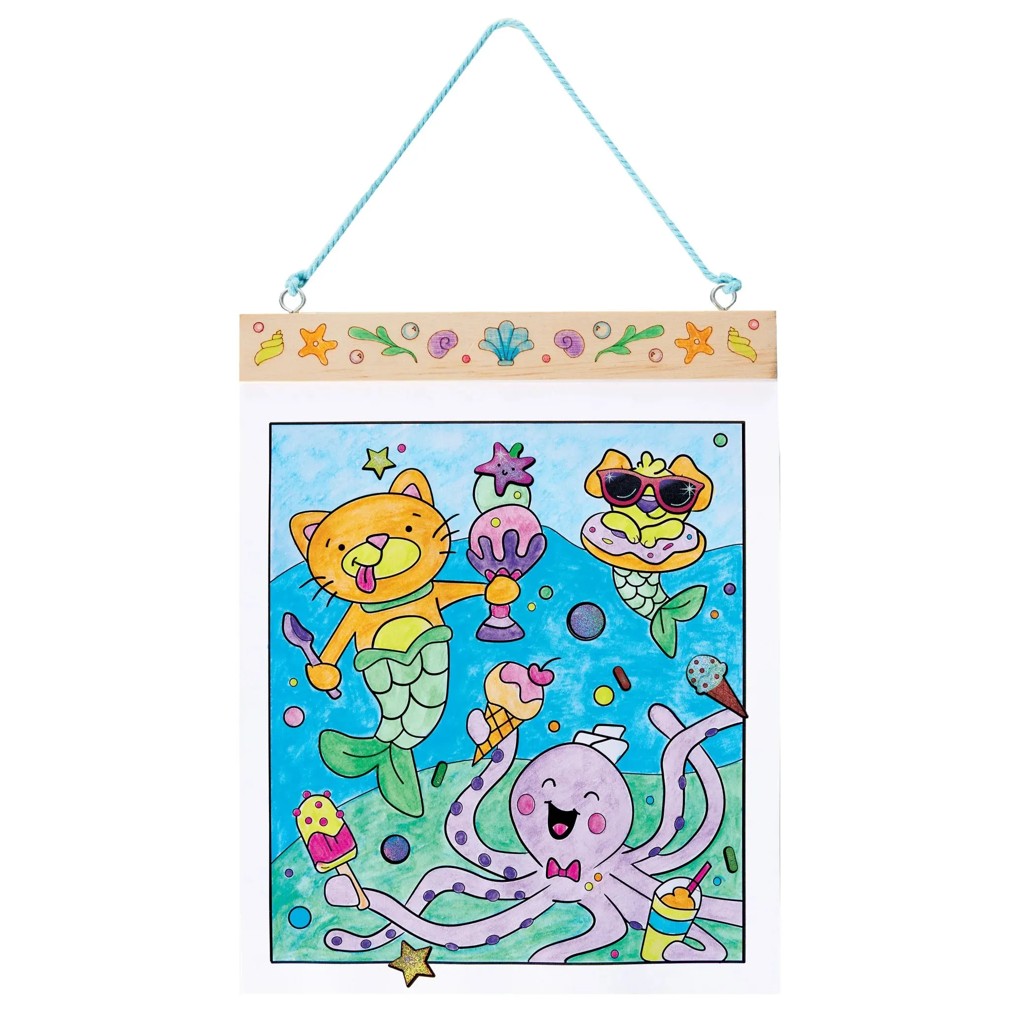 Creativity for Kids CK14363 PBN - Mermaid Pets Wall Art