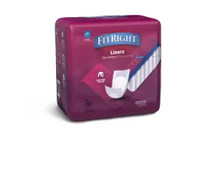 FitRight Incontinence Liners, Maximum, 13" x 34" (bag of 20)