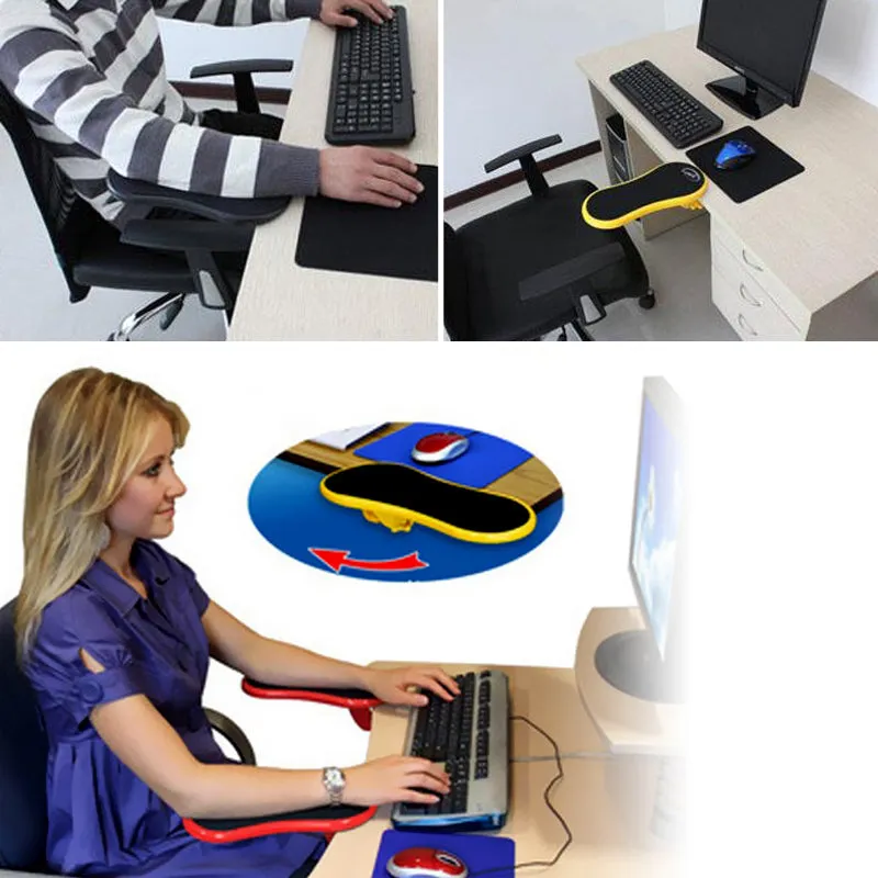 Hand Shoulder Protect armrest Pad Desk Attachable Computer Table Arm Support Mouse Pads Arm Wrist Rests Chair Extender for Table