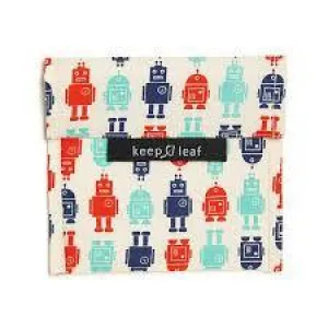 Keep Leaf Reusable Sandwich  Bag - Robot