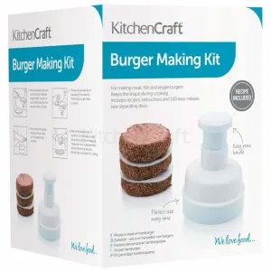 KitchenCraft Hamburger Maker With 100 Wax Discs (DISC)