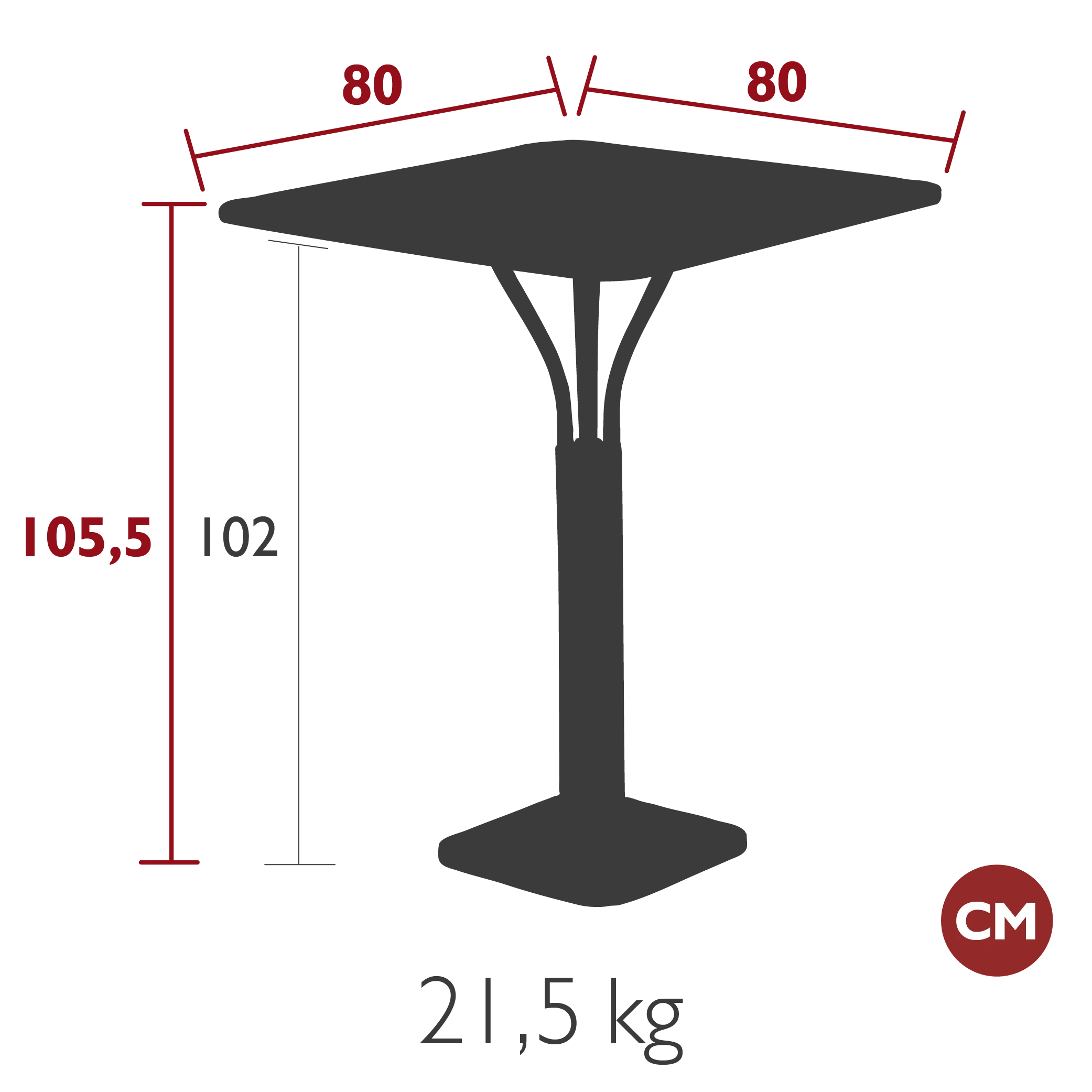 Luxembourg Pedestal Bar Table