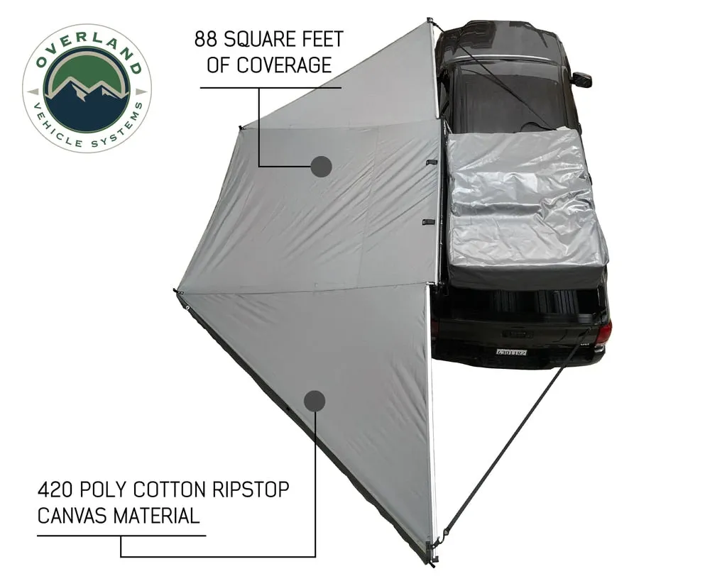 Overland Vehicle Systems 19609907 OVS Nomadic Awning 180 - Dark Gray Cover With Black Cover Universal