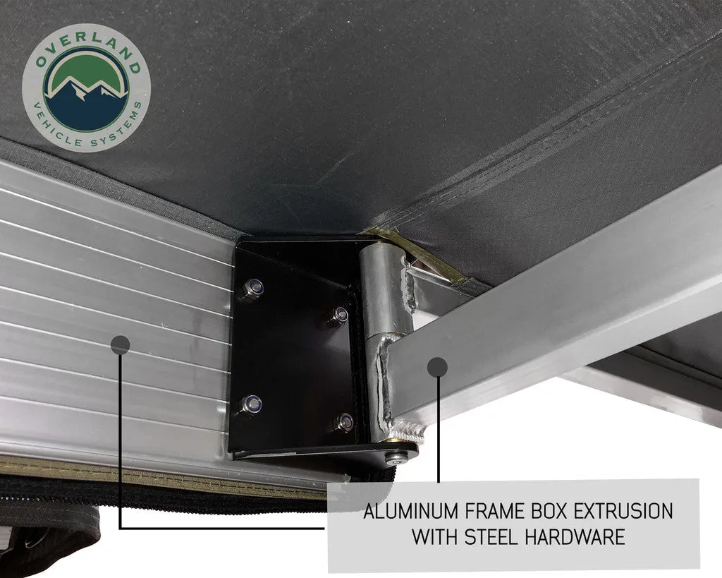 Overland Vehicle Systems 270 Awning with Bracket Kit for Mid - High Roofline Vans