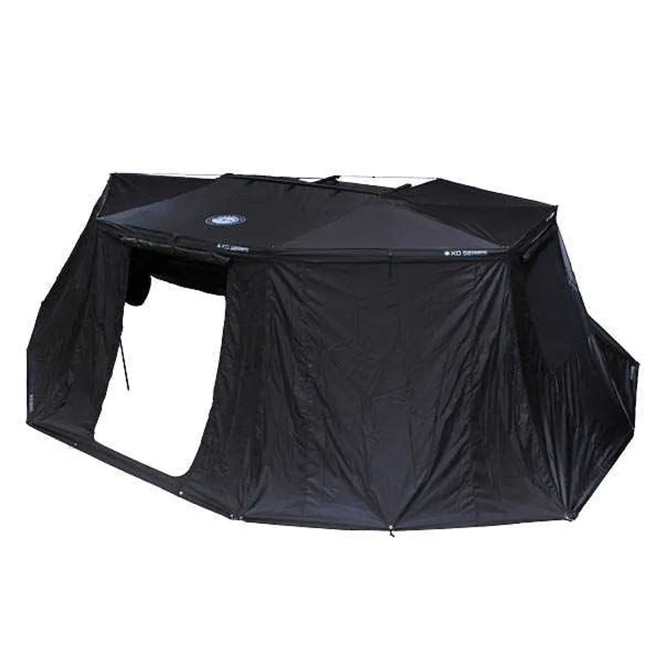 OVS XD Nomadic 270 Degree Awning & Wall Kit Combo - Lights, Black Out, Black Body , Trim, and Travel Cover