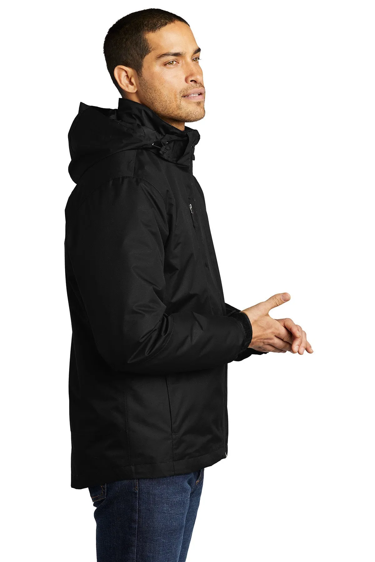 Port Authority Vortex Customized Waterproof 3-in-1 Jackets, Black/ Black