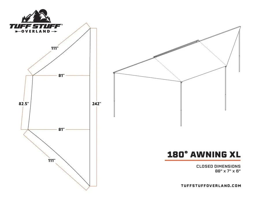 Tuff Stuff 180º Degree XL Awning