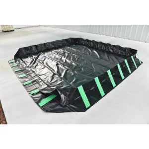 UltraTech 8695 Containment Berm, Compact Model, 12' x 40' x 1', 24 MIL PVC, Black, 1 Each