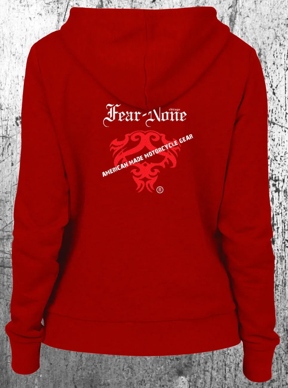 Womens American "Big Skull" Red Hoodie